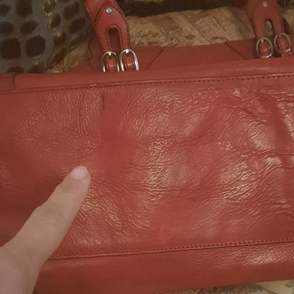 NOW ACCEPTING OFFERS! Vintage Red Leather Juicy Couture XL Purse - Picture 11 of 16